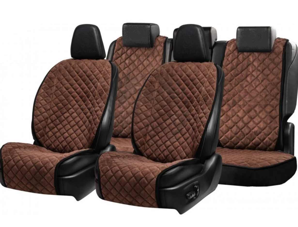 Накидки на сидіння Повний комплект Темно-коричневі