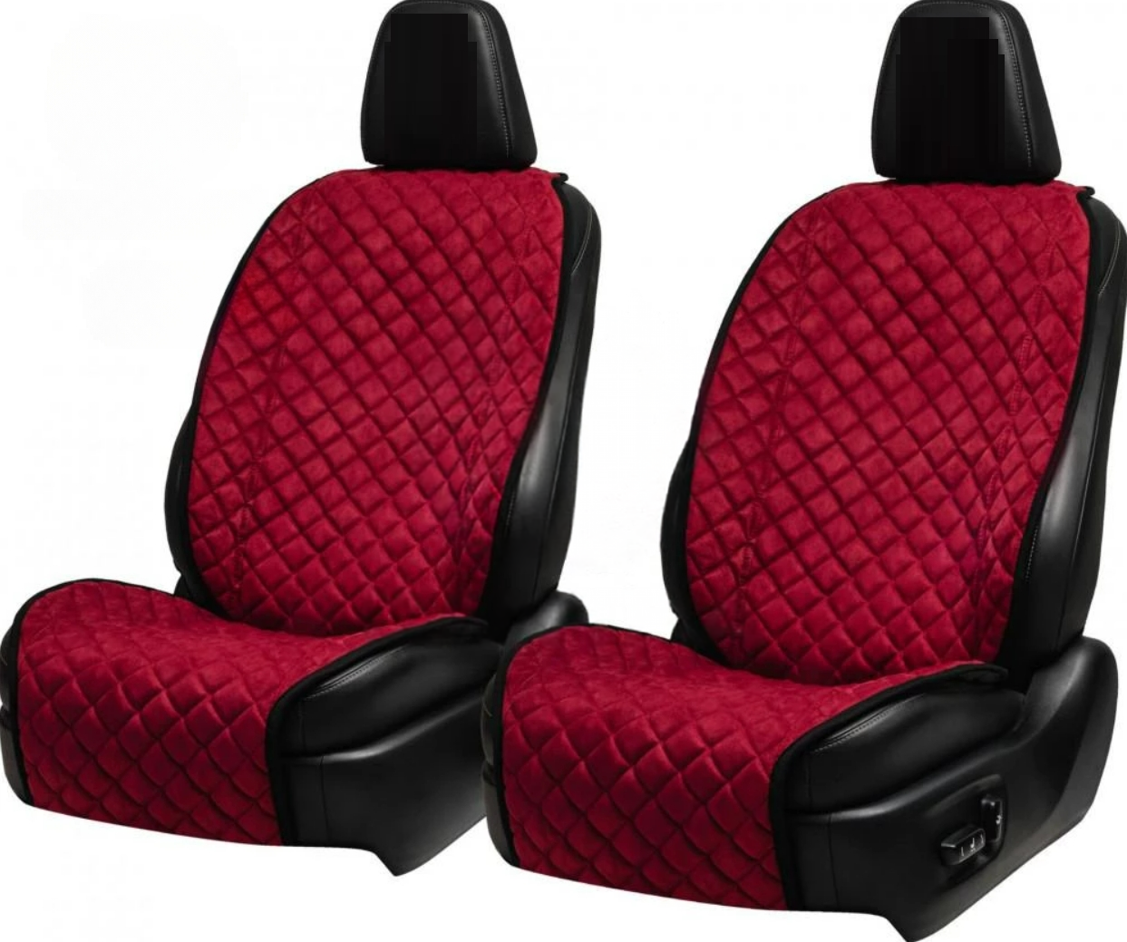 Накидки на сидіння із замші Повний комплект Бордові