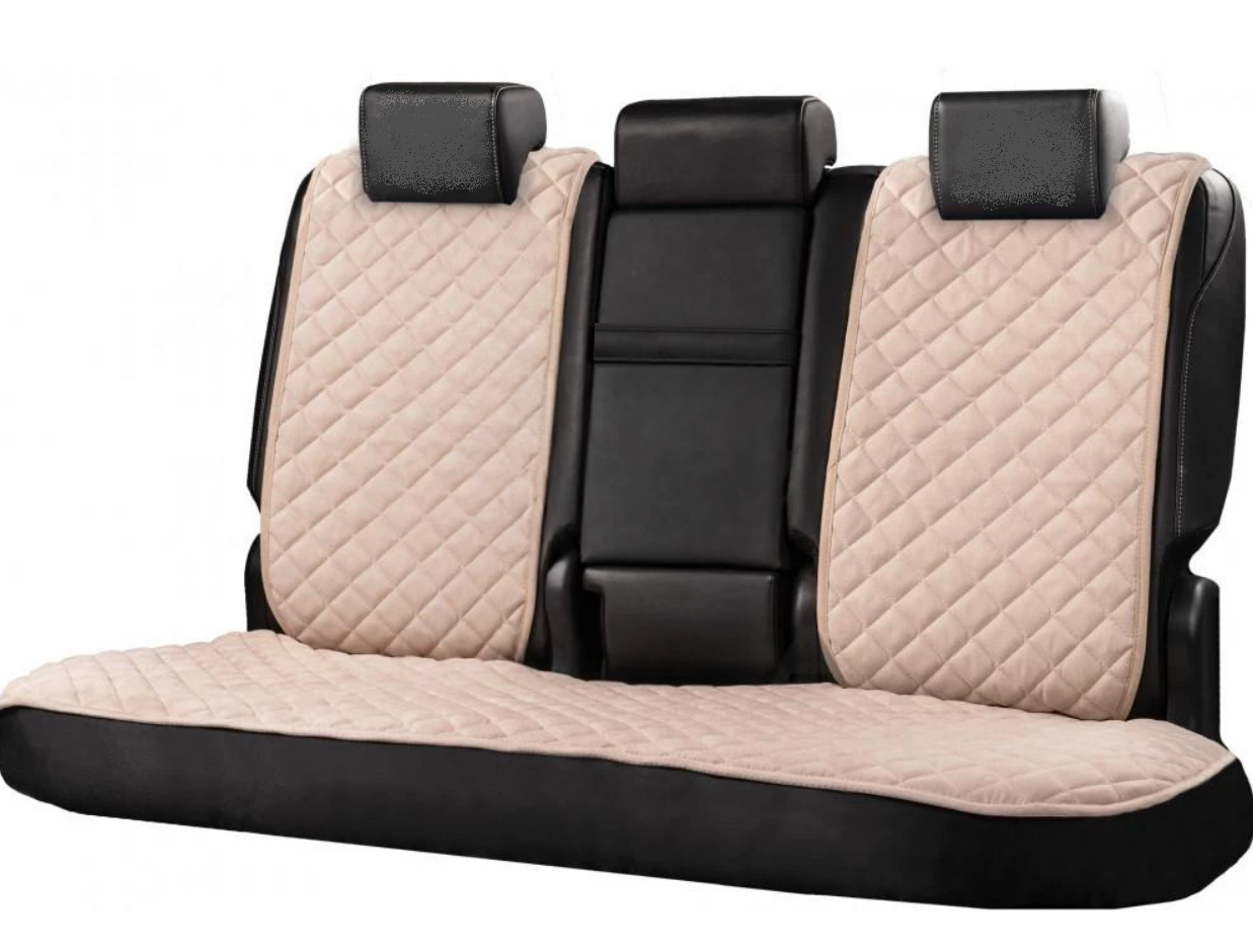 Накидки на задні сидіння із замші Бежевий колір 3 шт