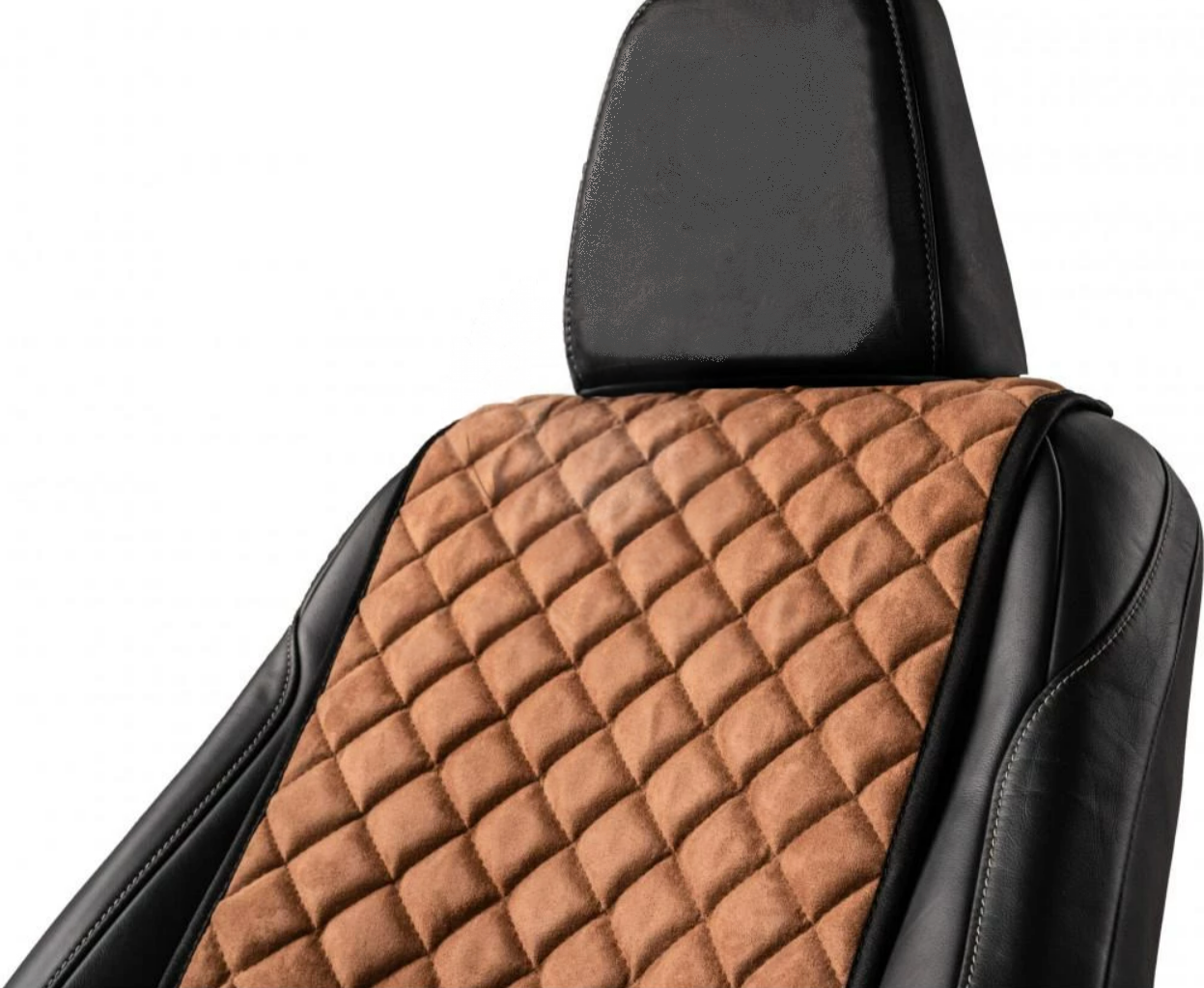 Накидки на передні сидіння із замші Коричневі 2 шт