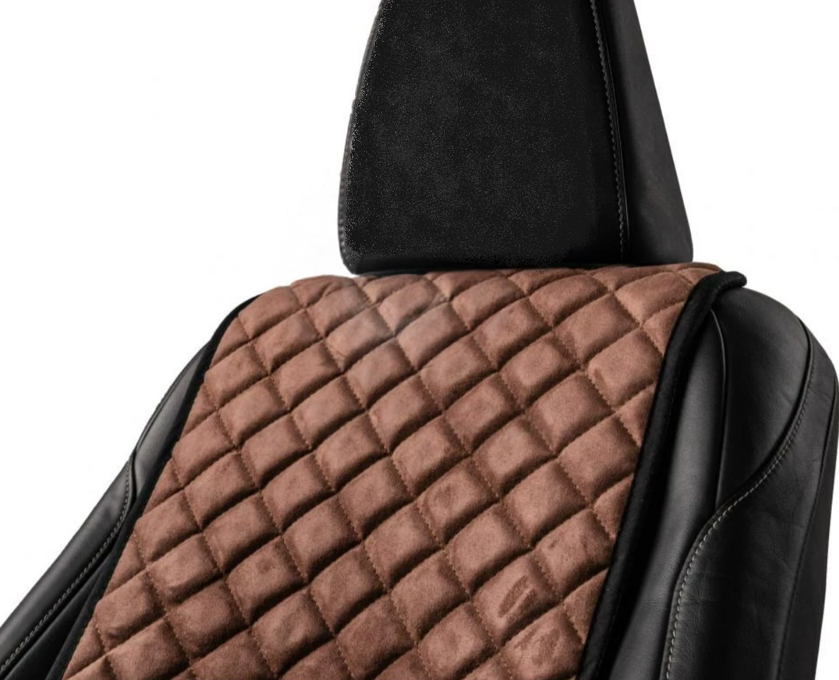 Накидки на передні сидіння із замші Темно-коричневі