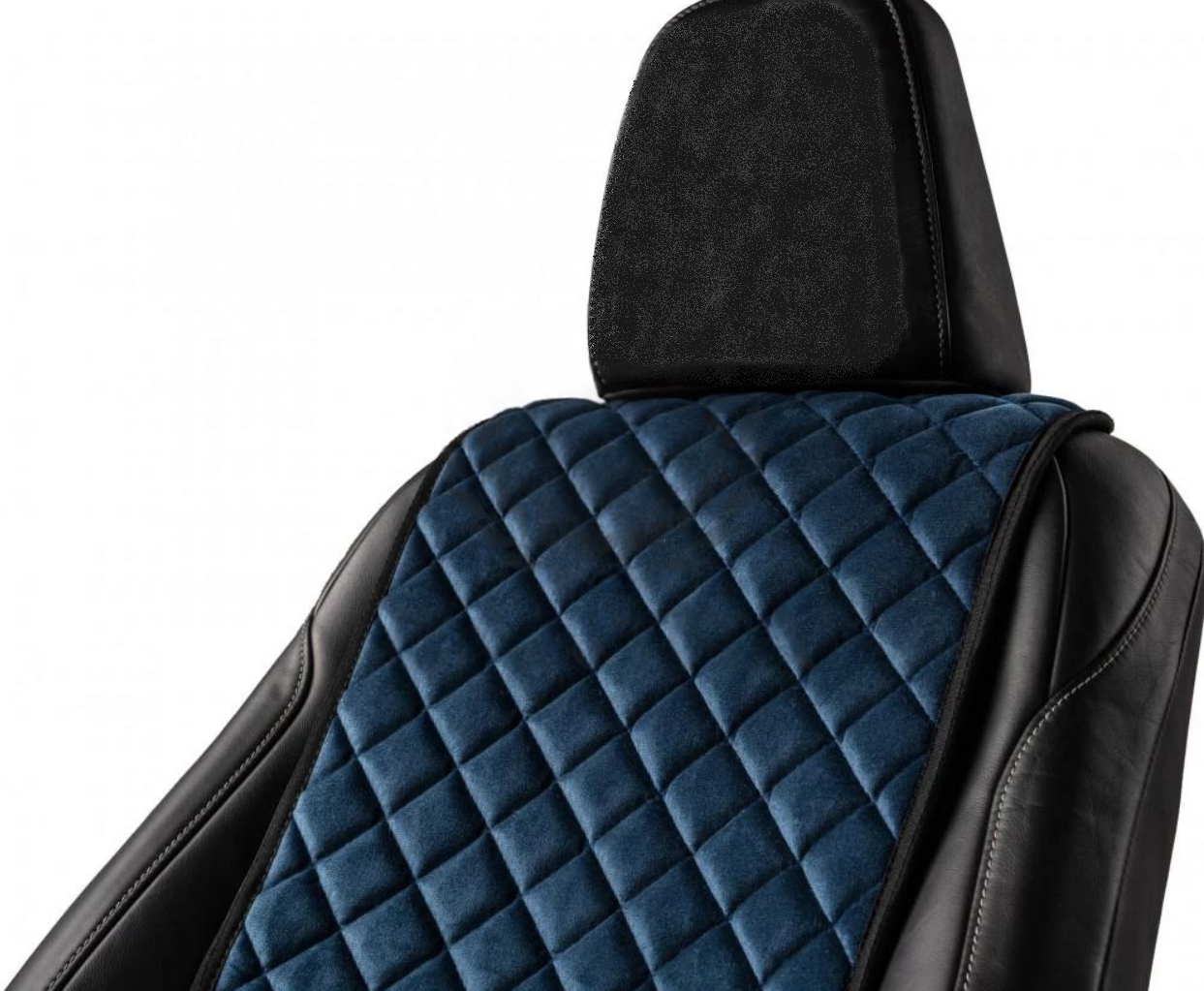 Накидки на передні сидіння із замші Темно-сині 2 шт