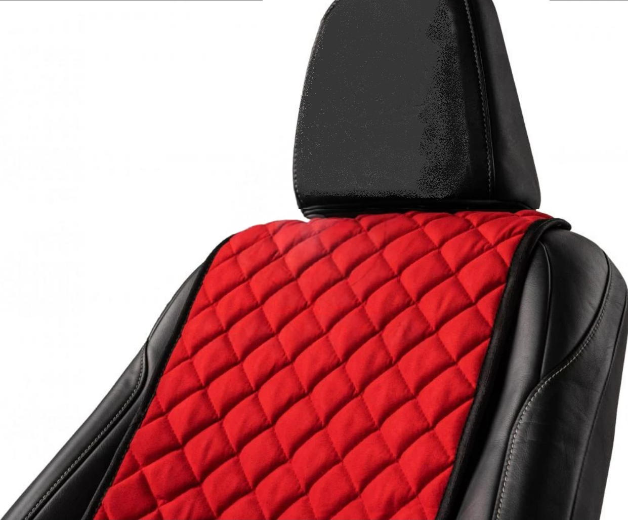Накидки на передні сидіння із замші Червоний колір 2 шт