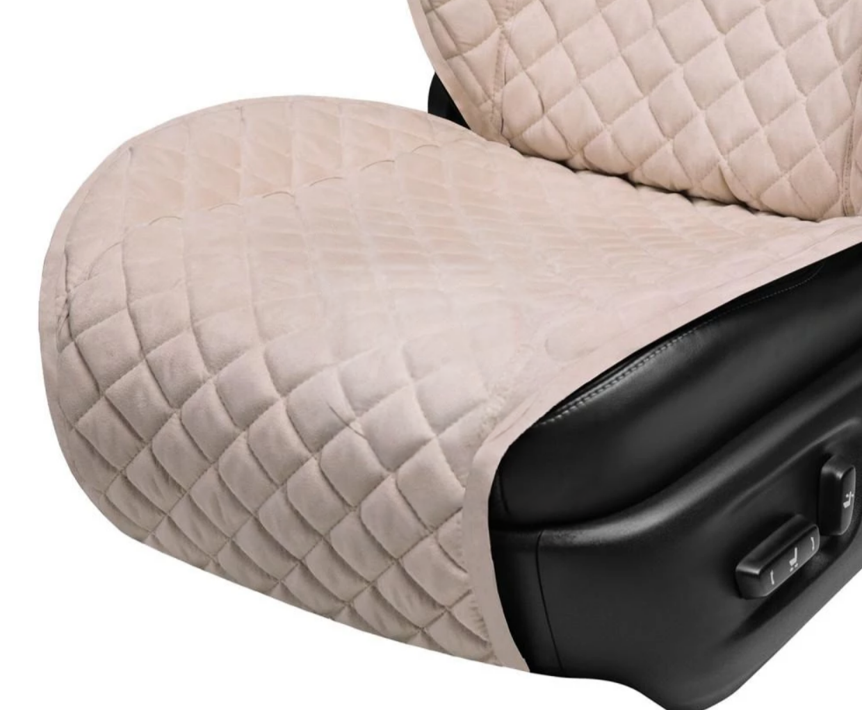 Накидки на передні сидіння із замші Бежевий колір 2 шт