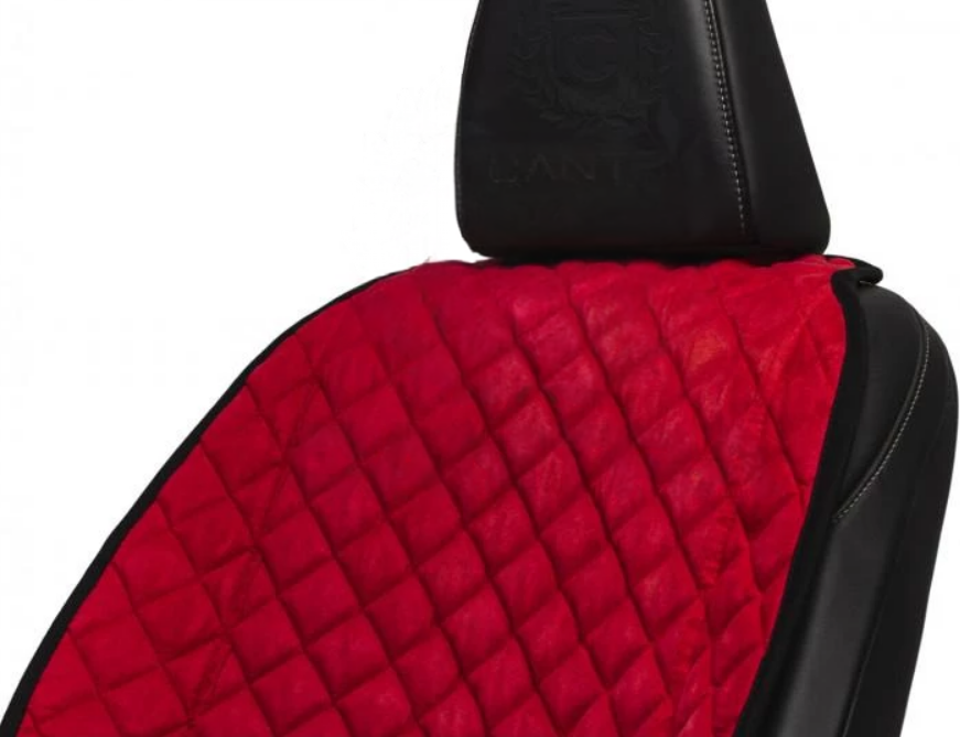 Накидки на передні сидіння із замші Червоний колір 2 шт