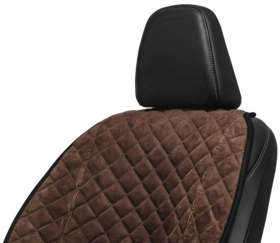 Накидки на передні сидіння із замші Темно-коричневі