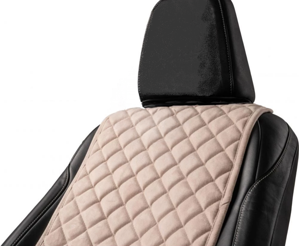 Накидки на передні сидіння із замші Бежевий колір 2 шт