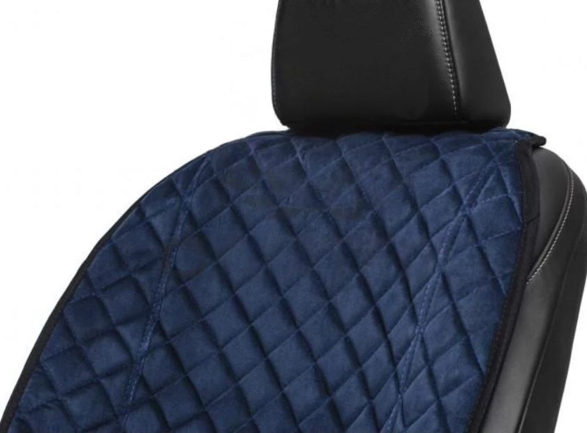 Накидки на передні сидіння із замші Темно-сині 2 шт