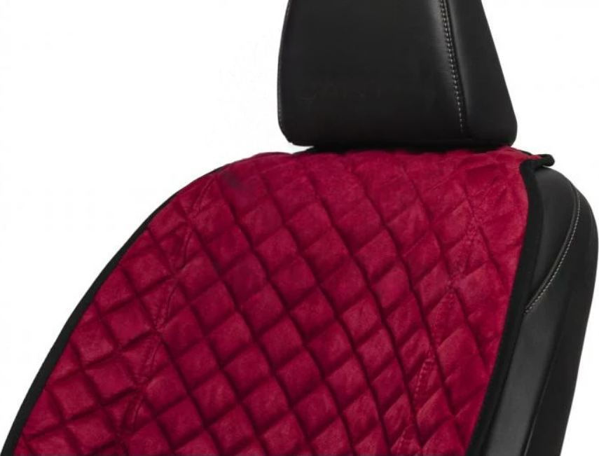 Накидки на передні сидіння із замші Бордовий колір 2 шт