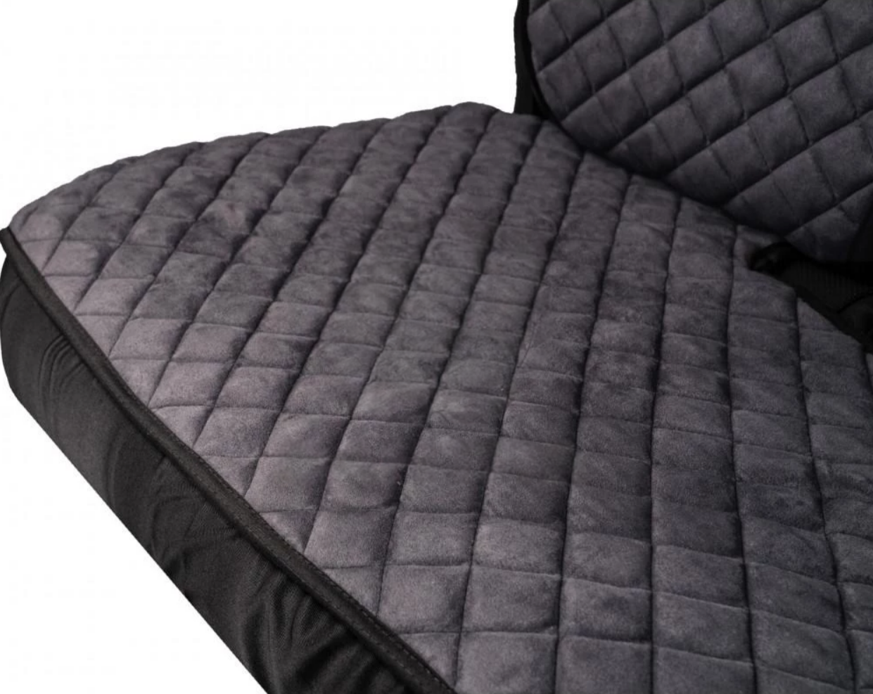 Накидки на задні сидіння із замші Темно-сірі 3 шт