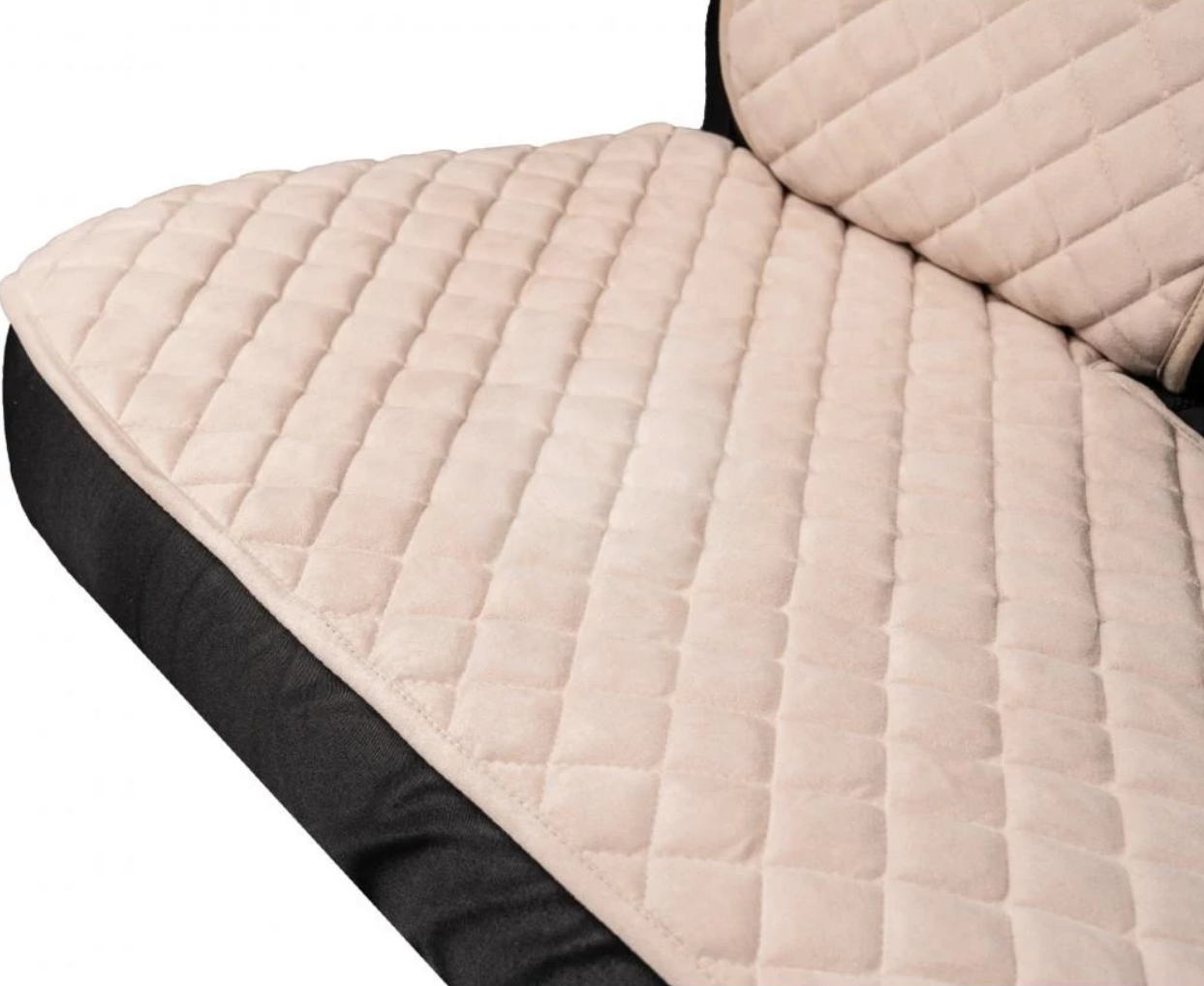 Накидки на задні сидіння із замші Бежевий колір 3 шт