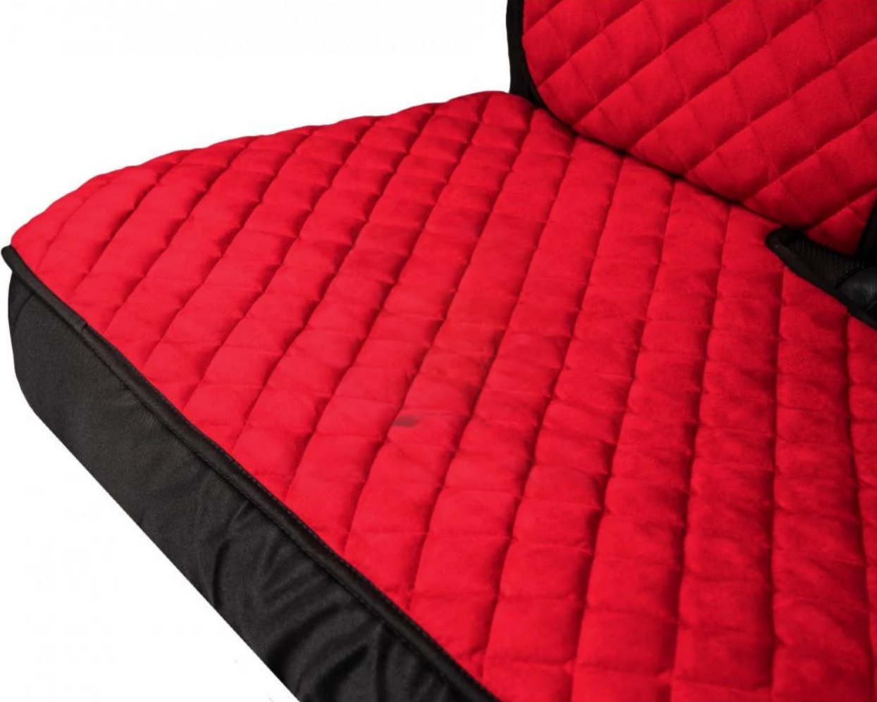 Накидки на задні сидіння із замші Червоний колір 3 шт