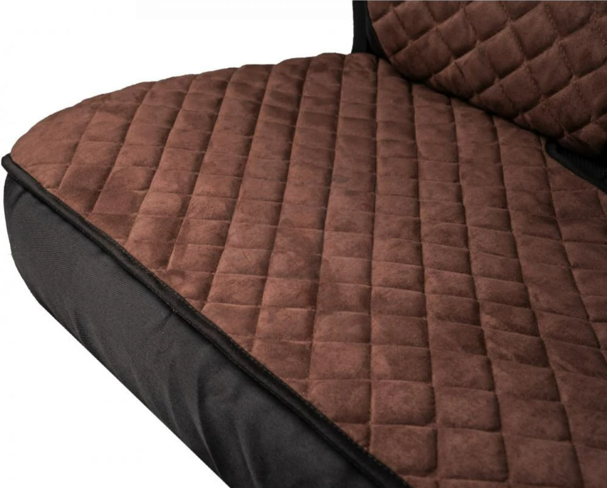 Накидки на задні сидіння із замші Темно-коричневі 3 шт