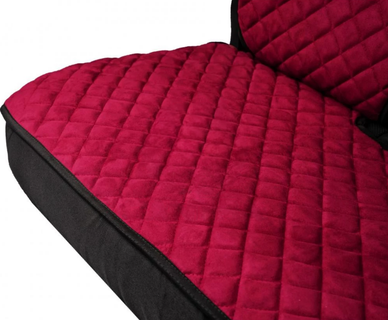 Накидки на задні сидіння із замші Бордовий колір 3 шт