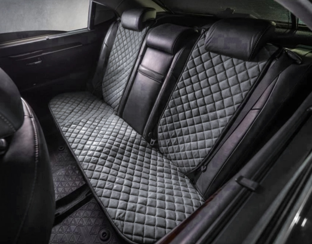 Накидки на сидіння із замші Повний комплект Сірі