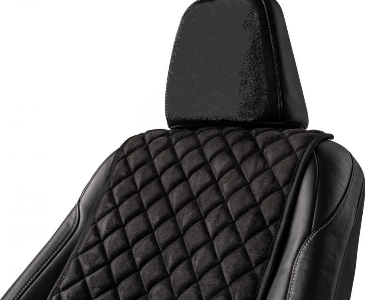 Накидки на передні сидіння із замші Чорний колір 2 шт