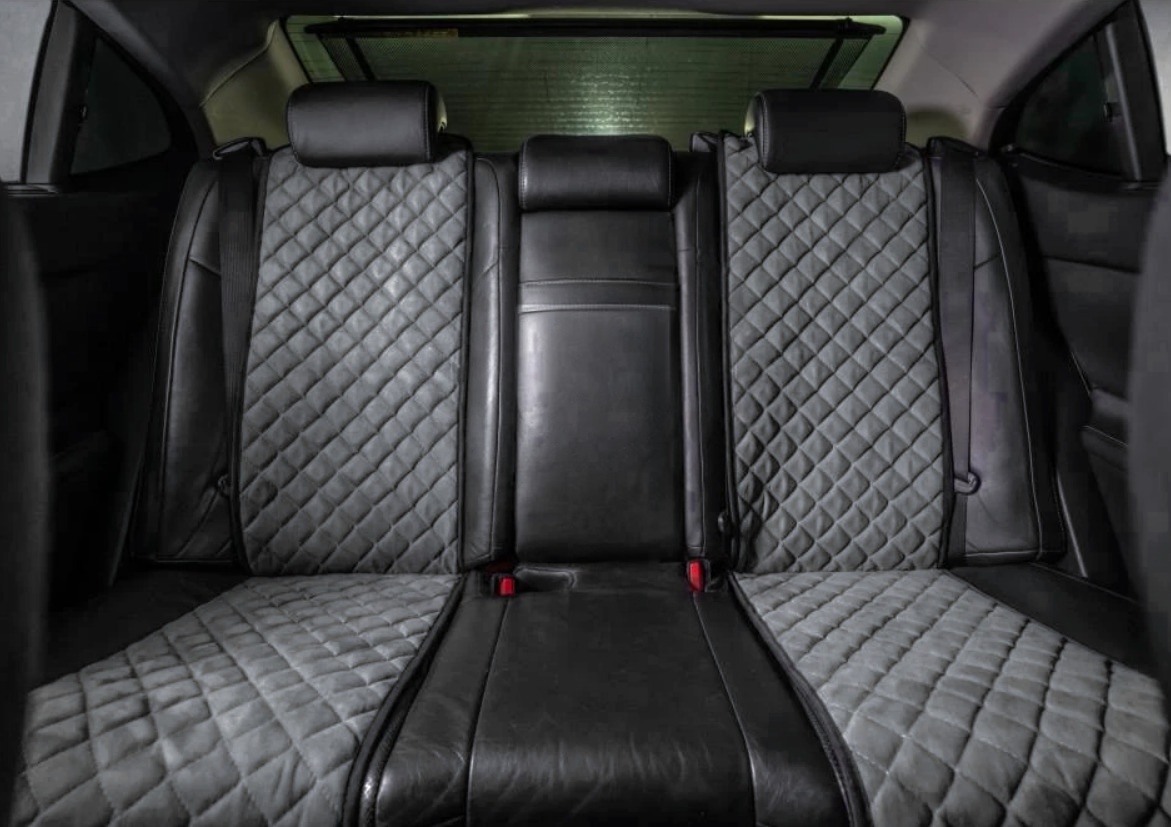 Накидки на передні сидіння із замші Сірий колір 2 шт