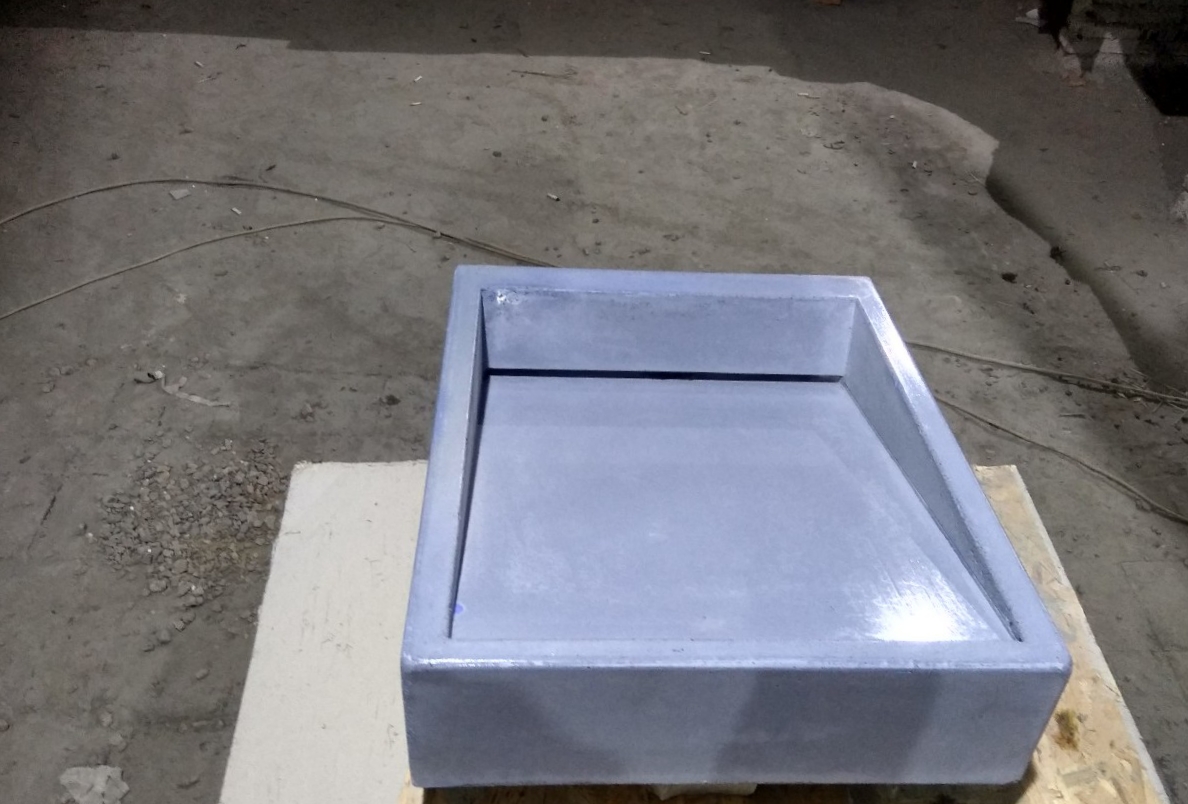 Умывальник бетонный щелевой ГОЛУБОЙ из бетона