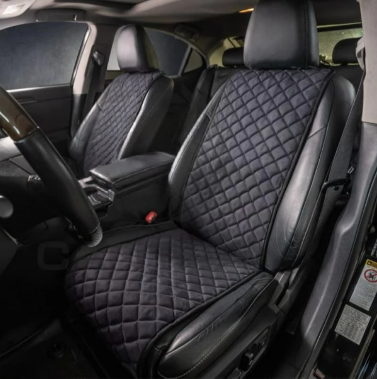 Накидки на передні сидіння із замші Темно-сірий колір