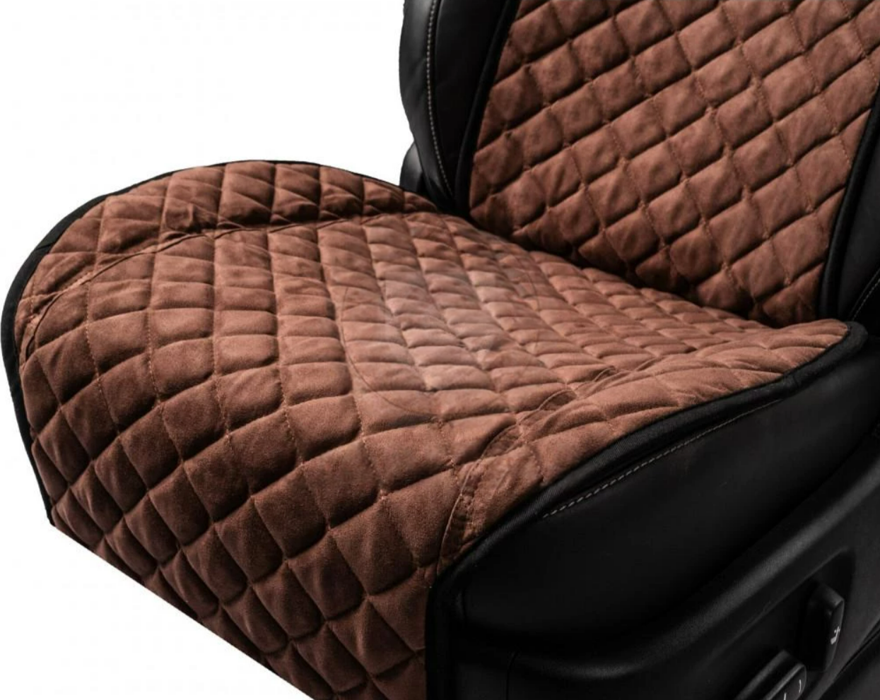 Накидки на передні сидіння із замші Темно-коричневі