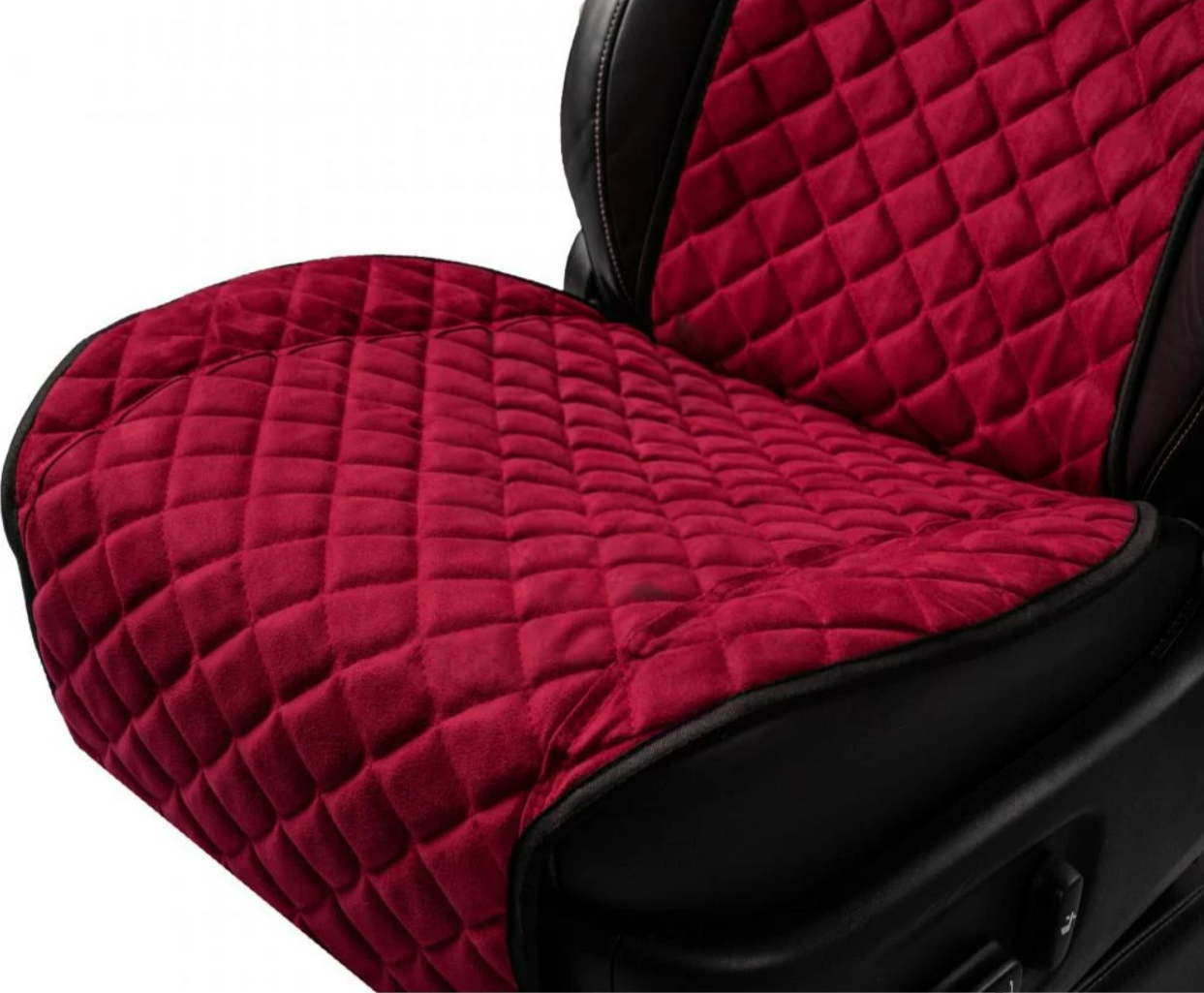 Накидки на передні сидіння із замші Бордовий колір 2 шт