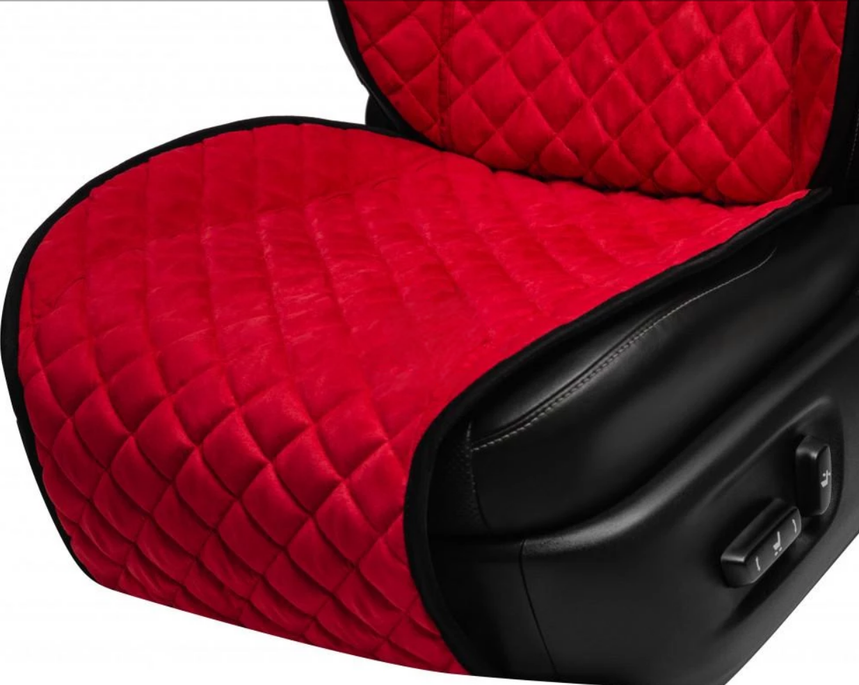 Накидки на передні сидіння із замші Червоний колір 2 шт