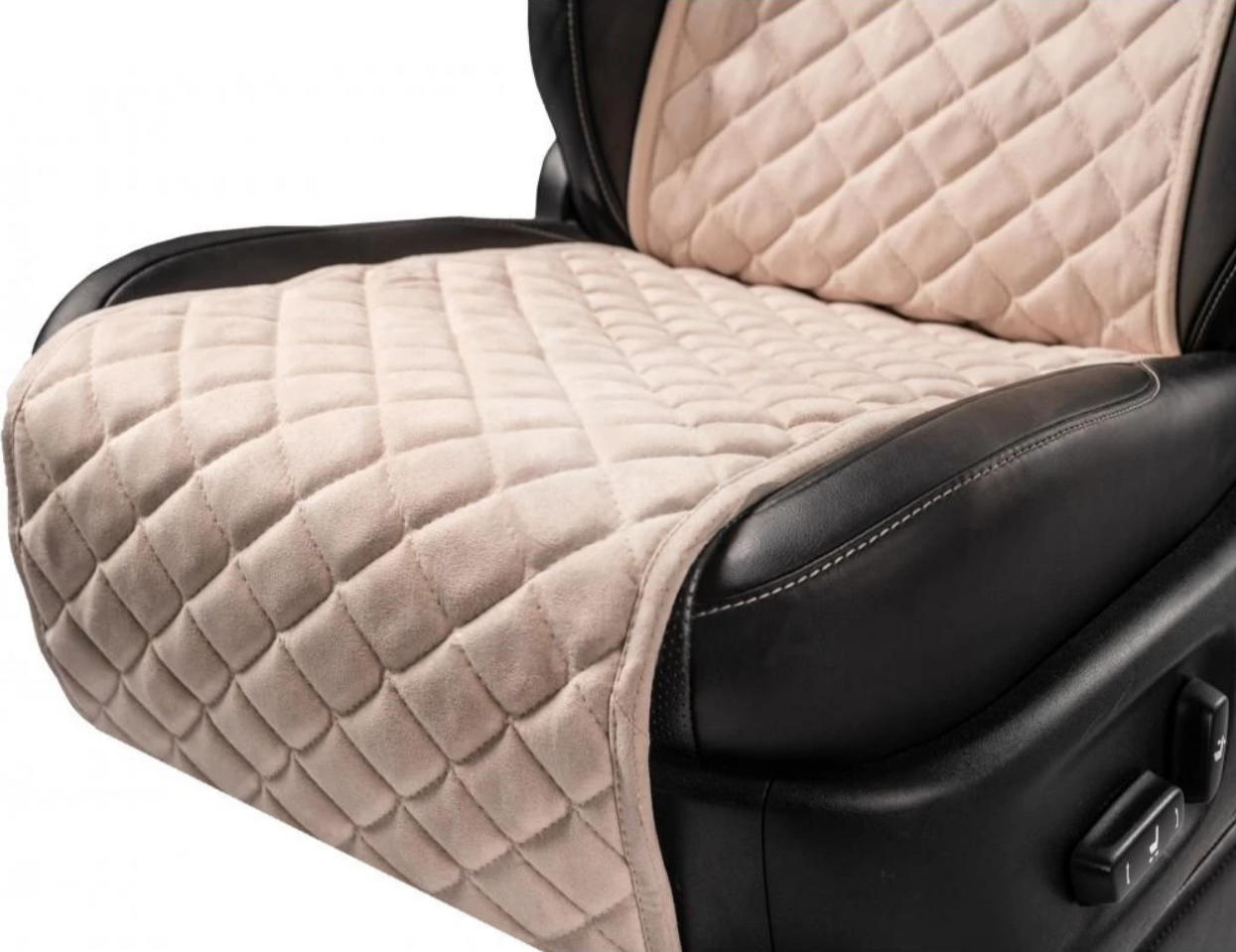 Накидки на передні сидіння із замші Бежевий колір 2 шт