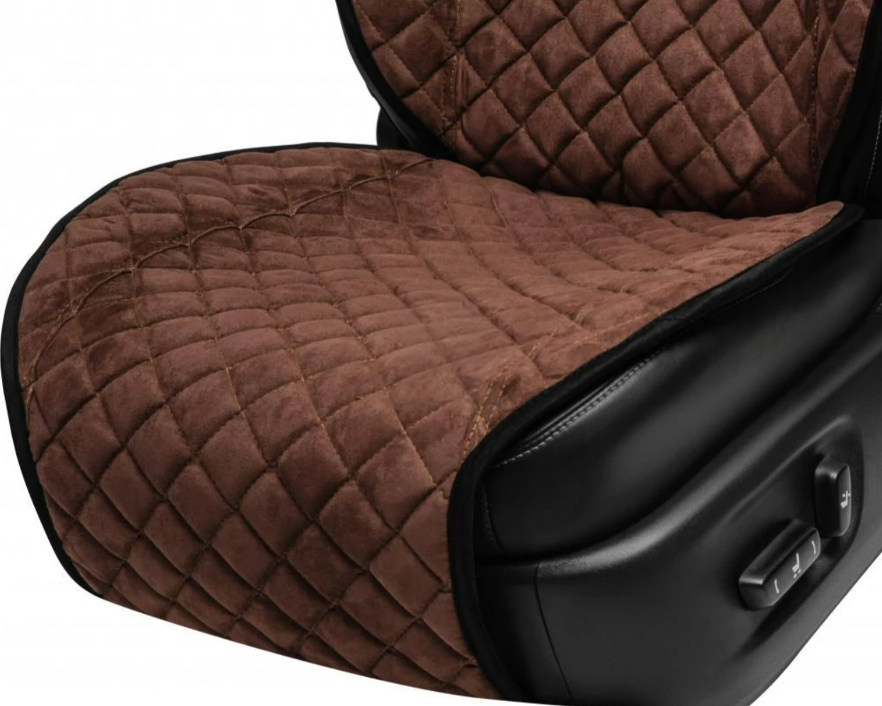 Накидки на передні сидіння із замші Темно-коричневі