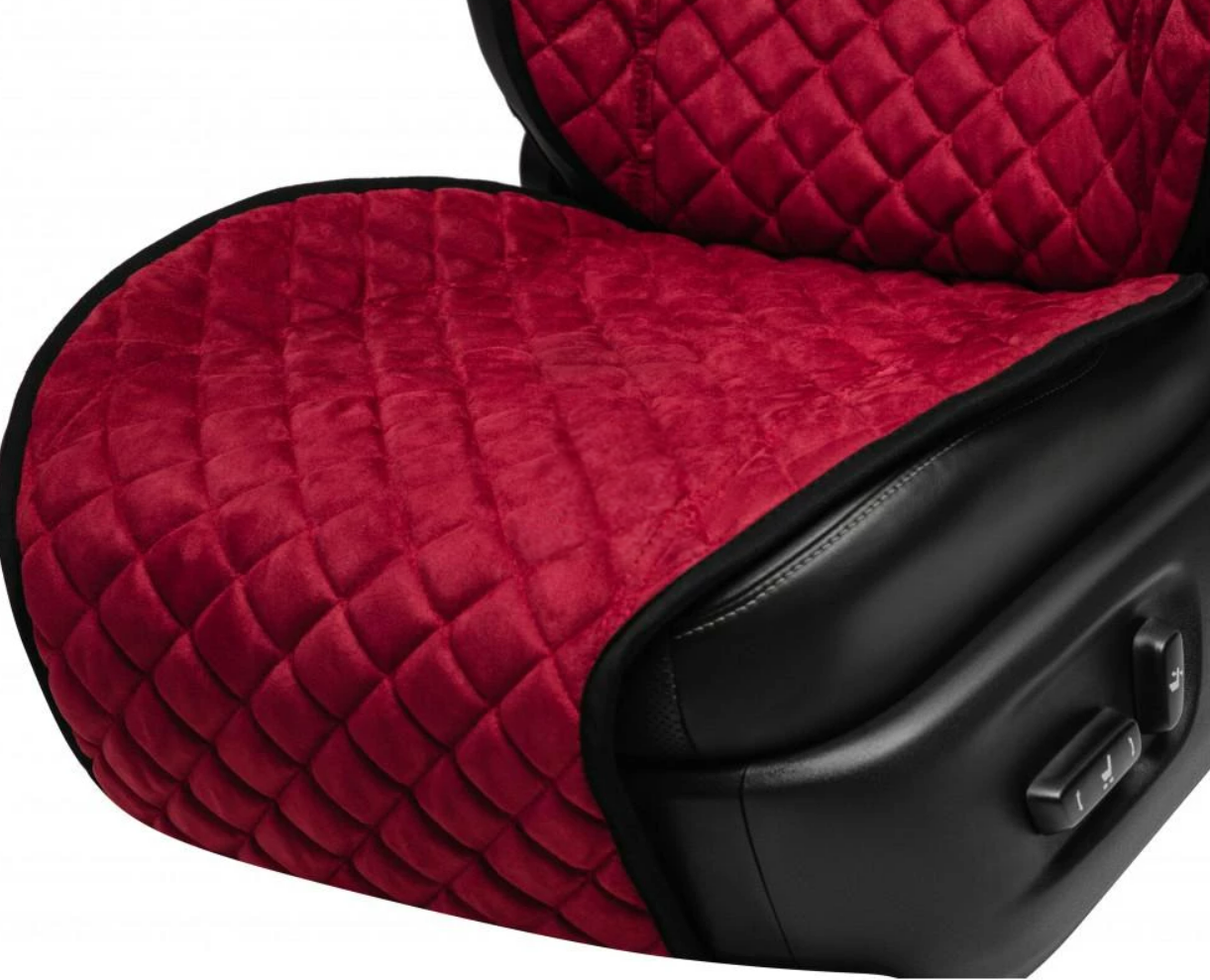 Накидки на передні сидіння із замші Бордовий колір 2 шт