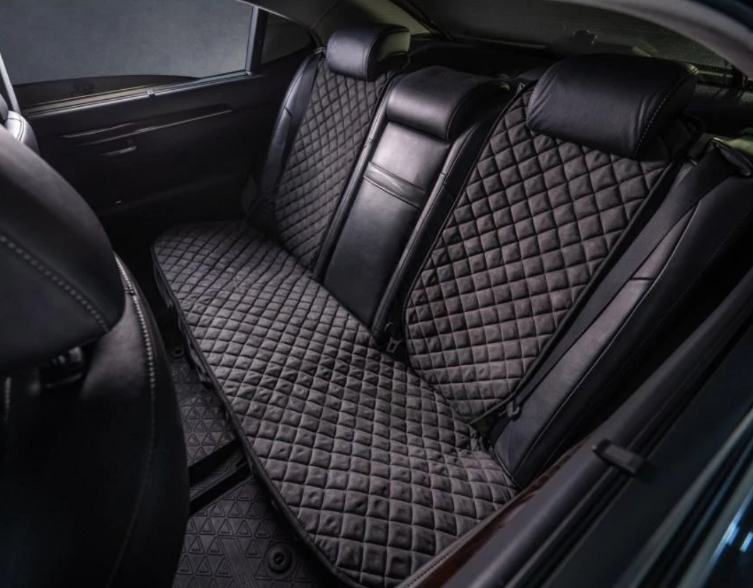 Накидки на задні сидіння із замші Темно-сірі 3 шт