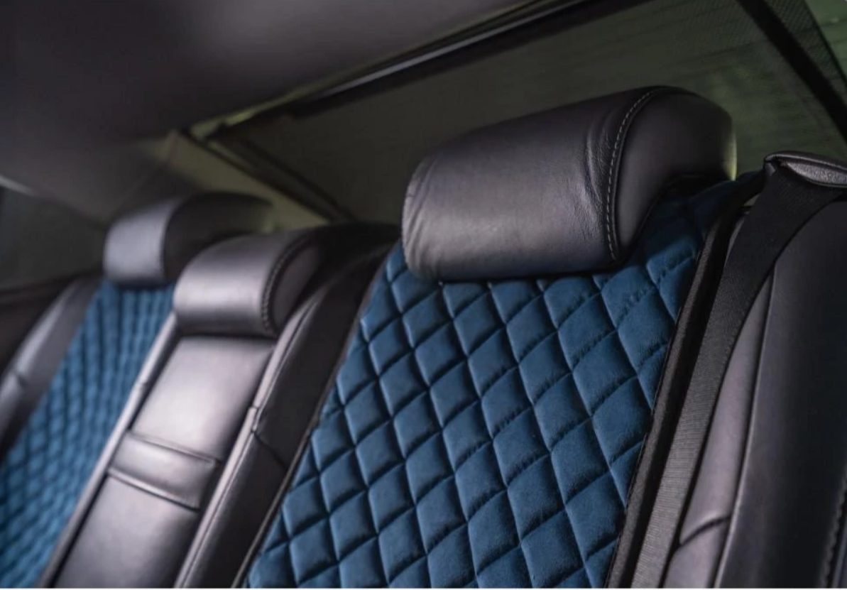 Накидки на задні сидіння із замші Темно-сині 3 шт