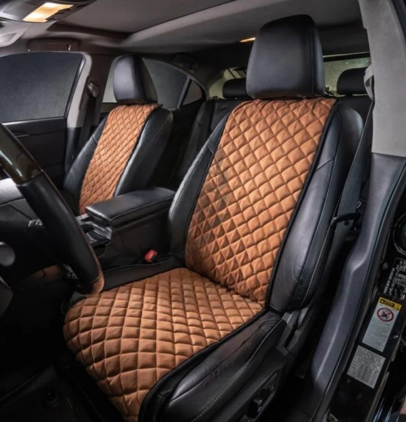 Накидки на передні сидіння із замші Коричневий колір