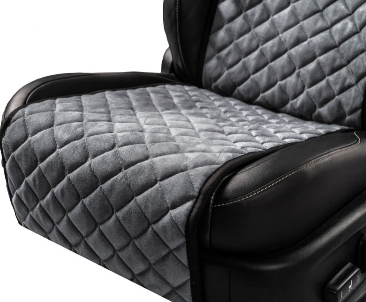 Накидки на передні сидіння із замші Сірий колір 2 шт