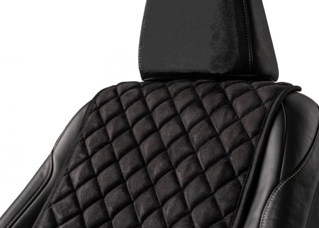 Накидки на передні сидіння із замші Чорний колір 2 шт