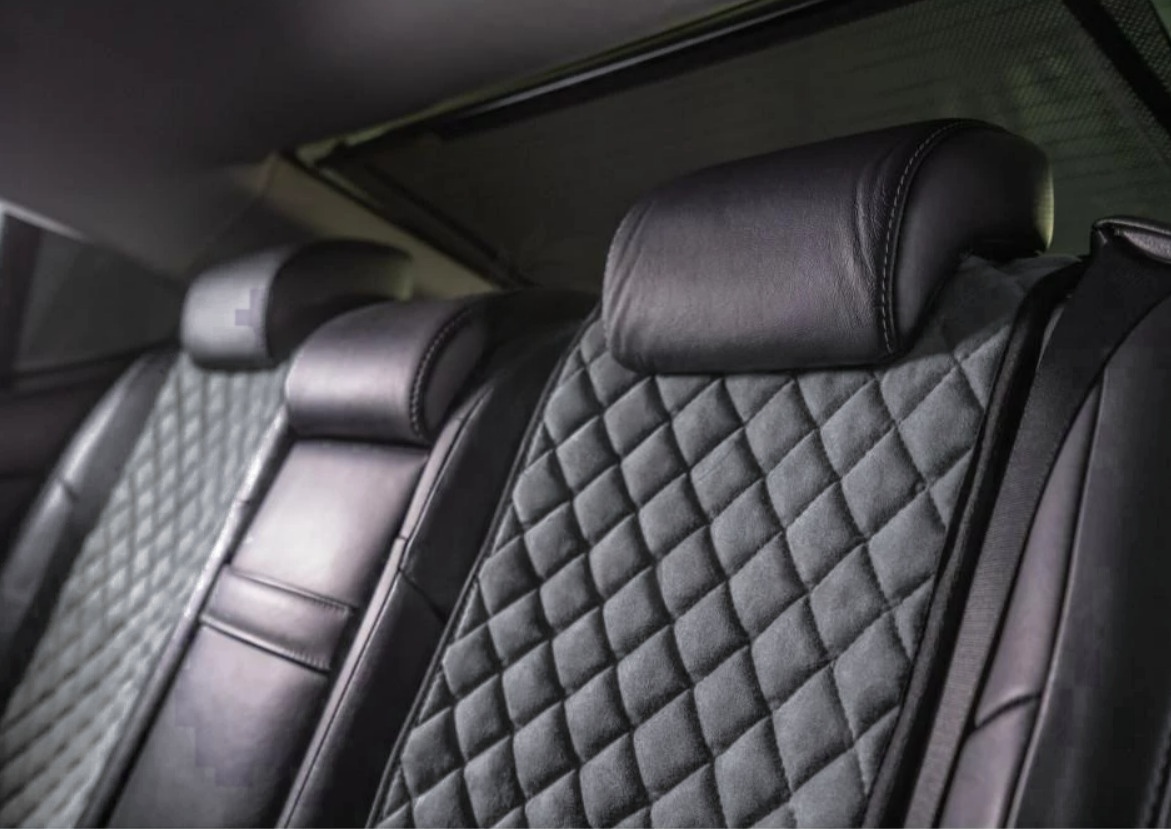 Накидки на задні сидіння із замші Сірий колір 3 шт