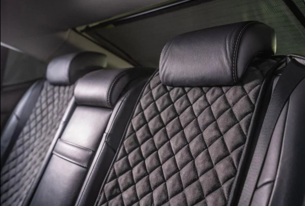 Накидки на задні сидіння із замші Темно-сірі 3 шт