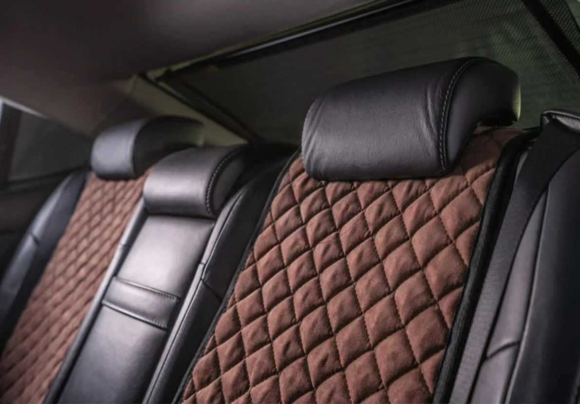 Накидки на задні сидіння із замші Темно-коричневі 3 шт