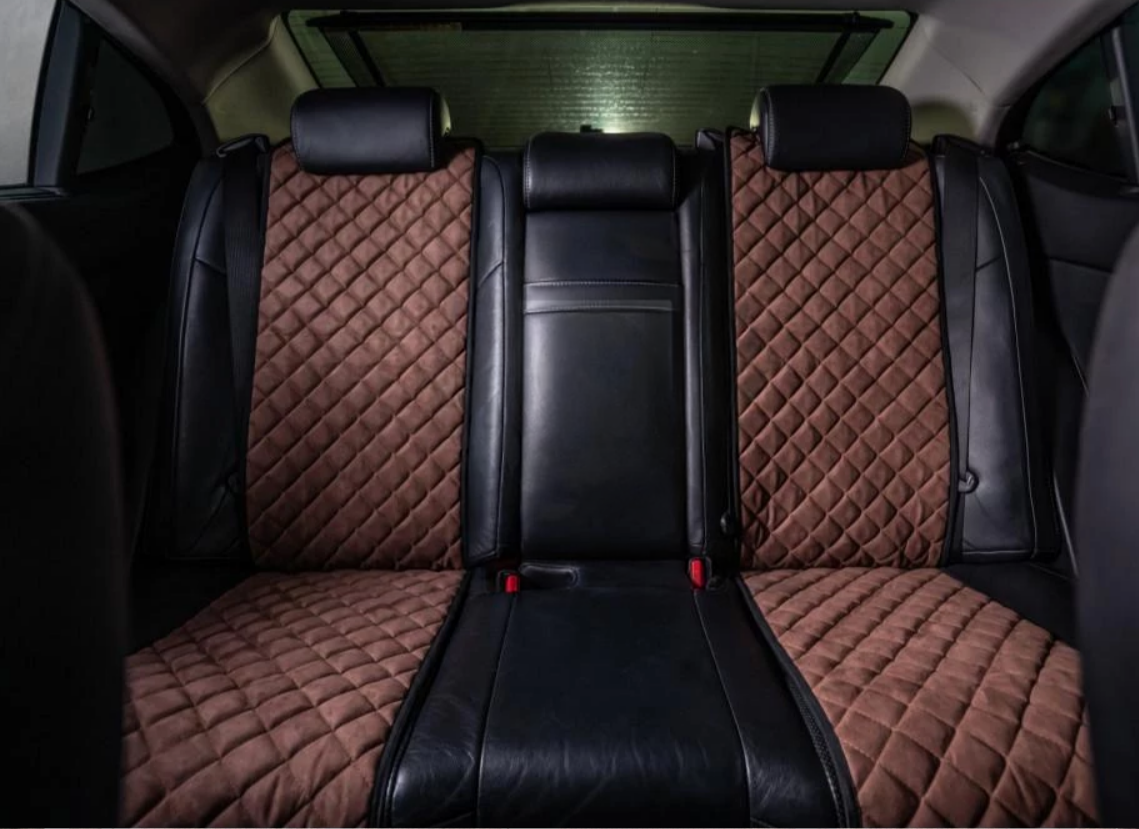 Накидки на передні сидіння із замші Темно-коричневі