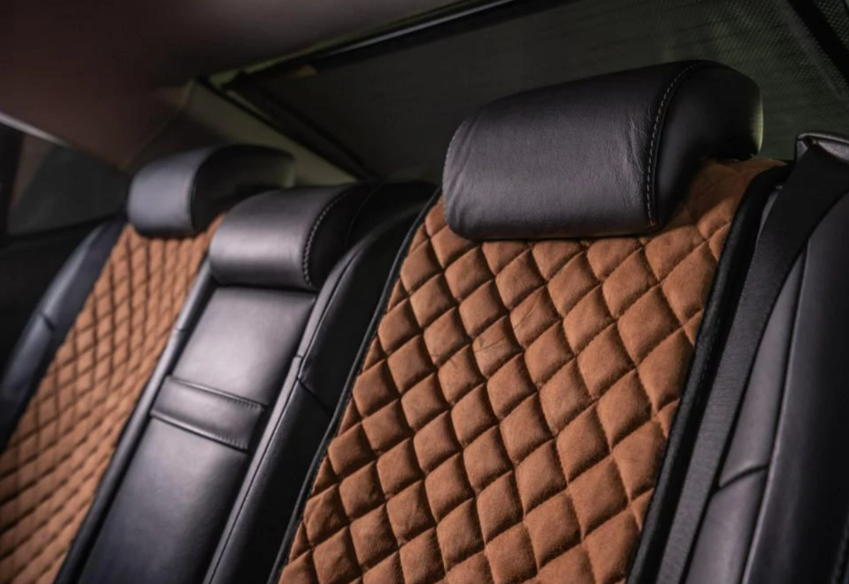 Накидки на задні сидіння із замші Коричневий колір 3 шт