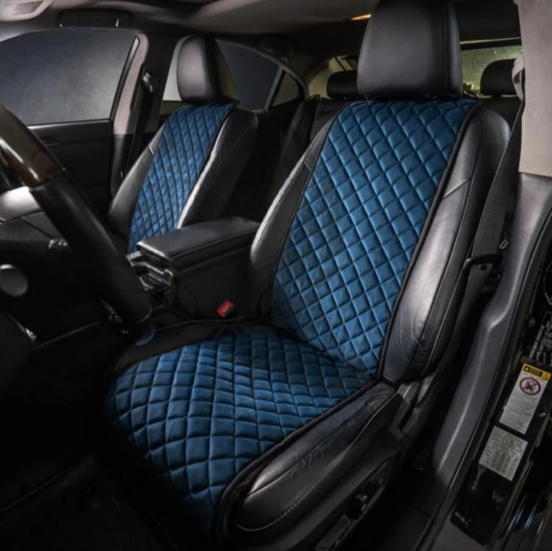 Накидки на передні сидіння із замші Темно-синій колір