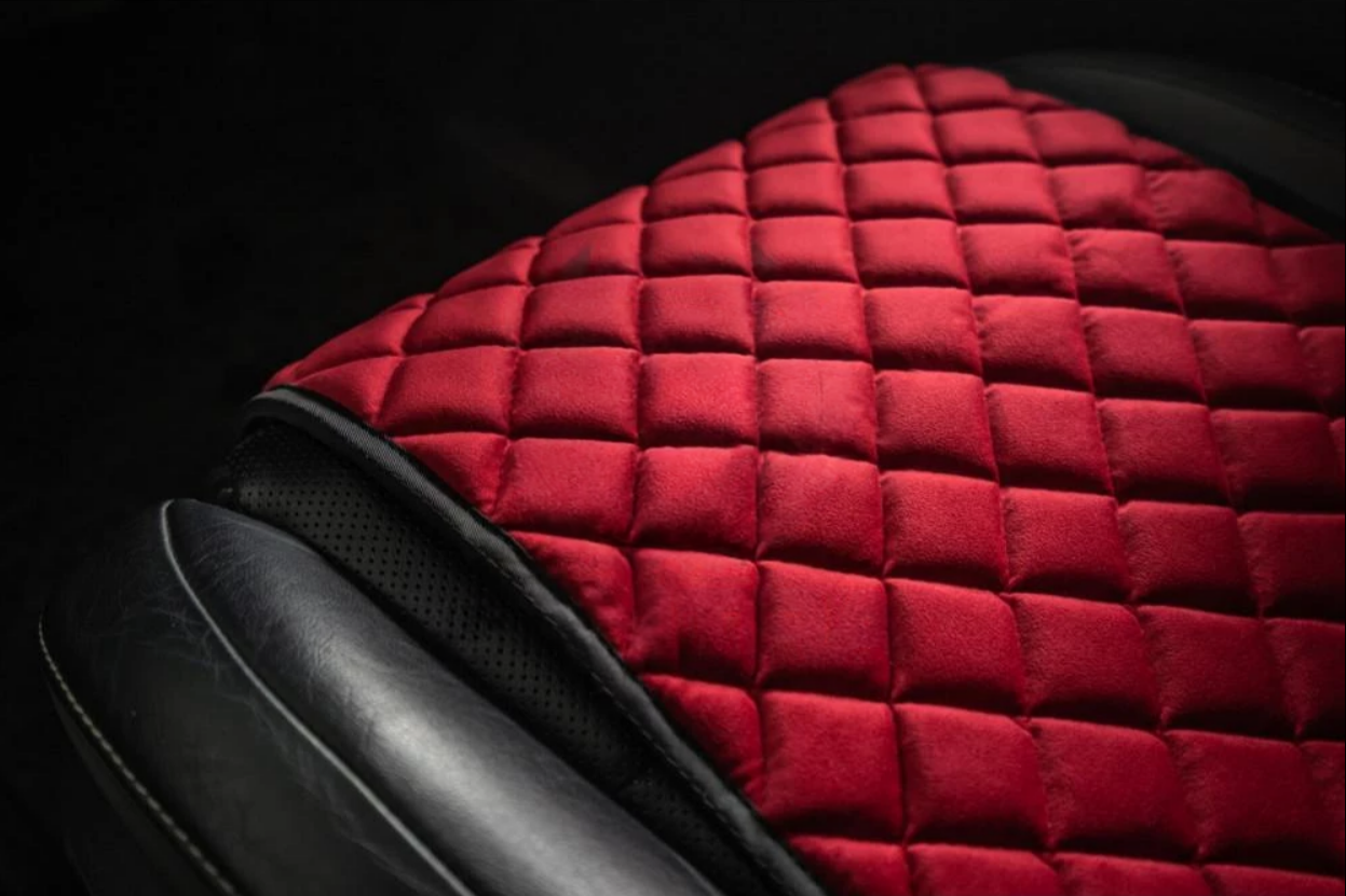 Накидки на передні сидіння із замші Бордовий колір 2 шт