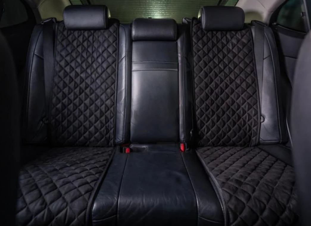 Накидки на передні сидіння із замші Чорний колір 2 шт