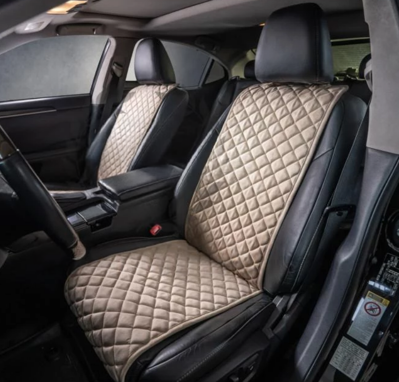 Накидки на сидіння із замші Повний комплект Бежеві