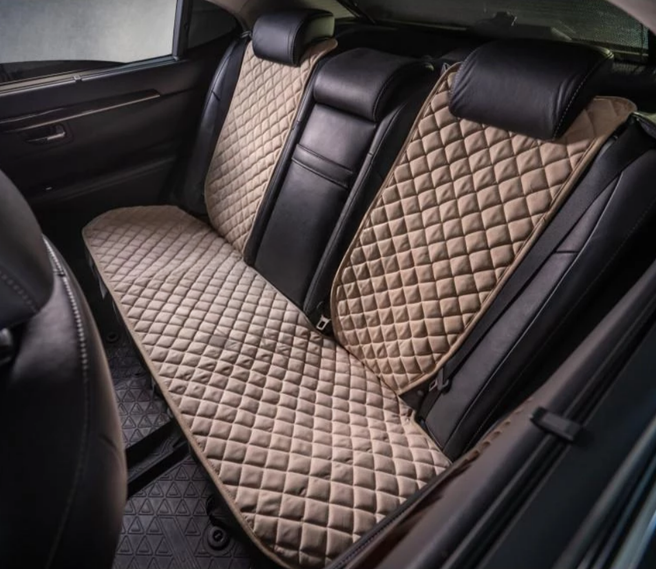 Накидки на задні сидіння із замші Бежевий колір 3 шт