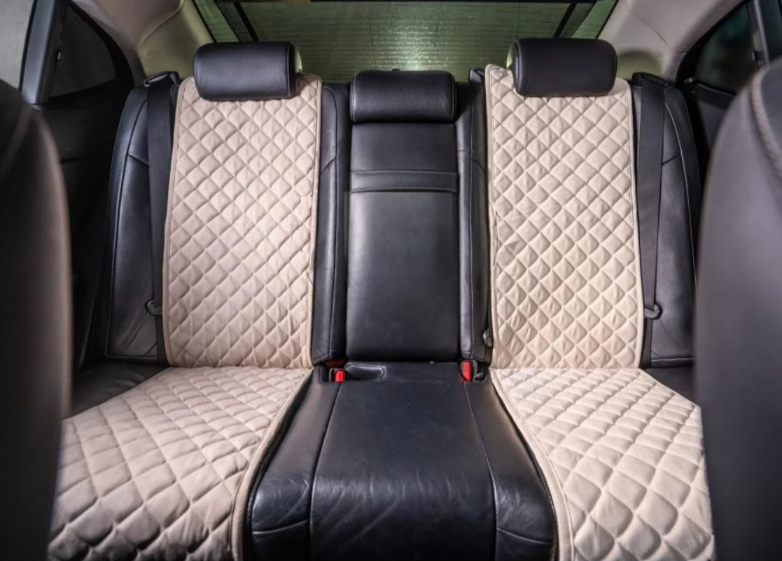 Накидки на передні сидіння із замші Бежевий колір 2 шт