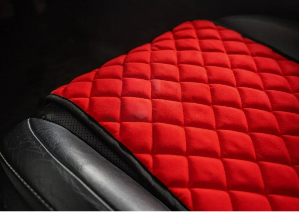 Накидки на передні сидіння із замші Червоний колір 2 шт