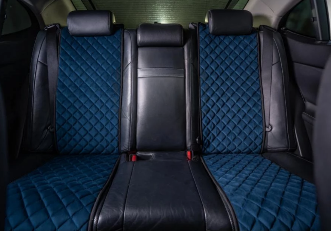 Накидки на передні сидіння із замші Темно-синій колір