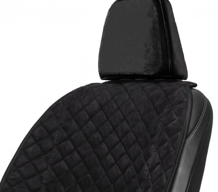 Накидки на передні сидіння із замші Чорний колір 2 шт