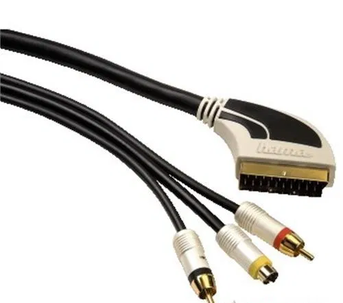 кабель Hama Scart -2 Cinch 1 S-Video gold connection 2.0 метра