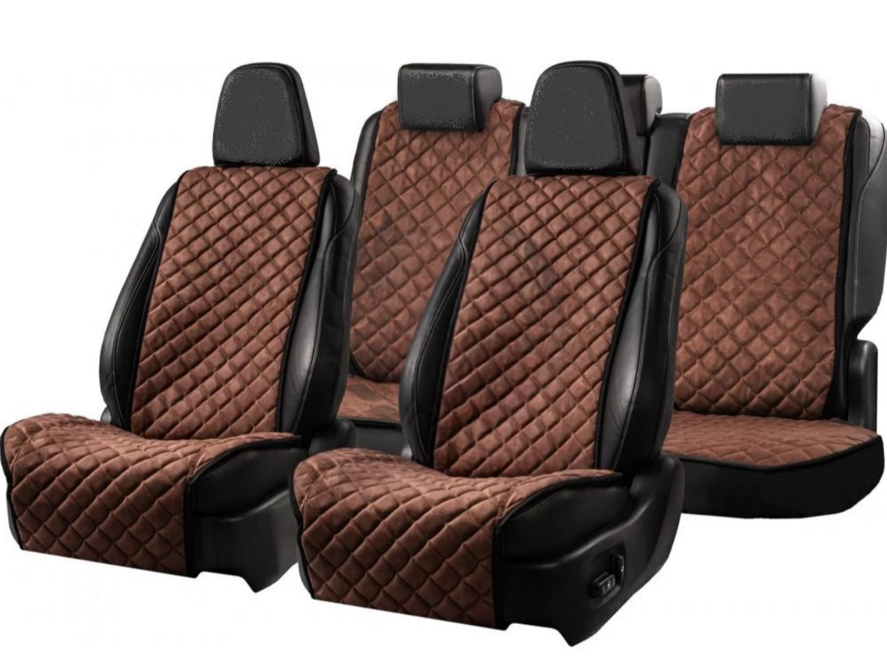 Накидки на сидіння Повний комплект Темно-коричневі